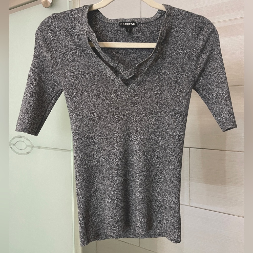 Express women’s gray dress top